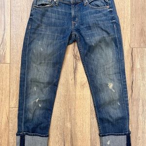 Hudson light blue cropped jeans, size 24